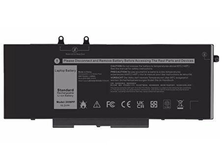 Dell 3HWPP ile Uyumlu Notebook Bataryası Pili - 4 Cell - 15.2V