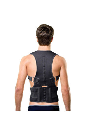 Unisex Duruş Düzeltici Manyetik Kamburluk Önleyici Bel Sırt Omuz Destekleyici Dik Duruş Korsesi