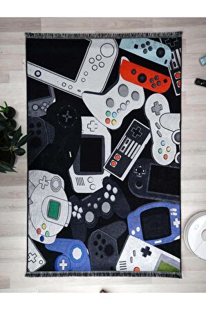 Gamer Halısı Yıkanabilir Kaymaz Taban Çocuk Odası