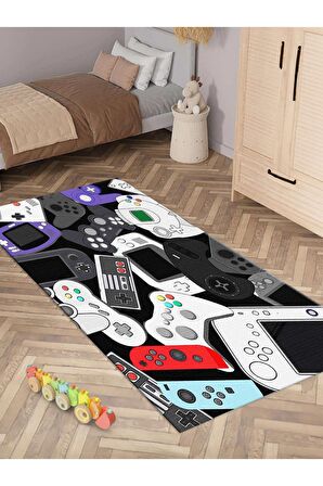 Gamer Halısı Yıkanabilir Kaymaz Taban Çocuk Odası