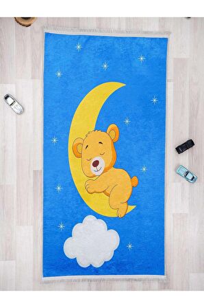 Sevimli Ayı Halısı Yıkanabilir Kaymaz Taban Çocuk Odası