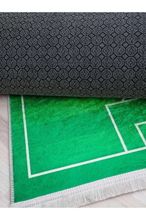Futbol Saha Desenli Halısı Yıkanabilir Kaymaz Taban Çocuk Odası