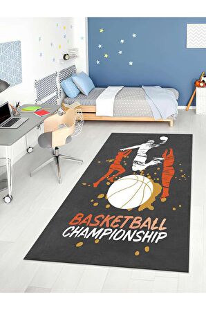 Basketbol Halısı Yıkanabilir Kaymaz Taban Çocuk Odası