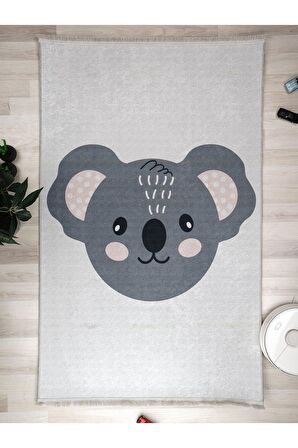 Koala Desenli Halı Yıkanabilir Kaymaz Taban Bebek Odası
