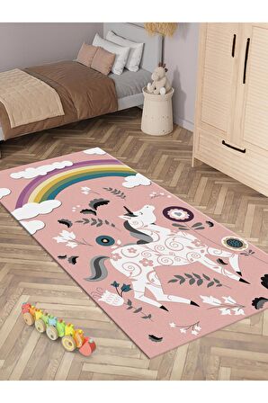 Pegasus Desenli Halı Yıkanabilir Kaymaz Taban Çocuk Odası