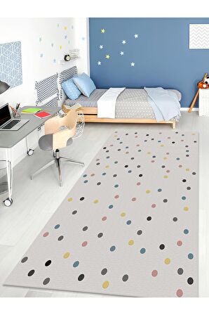 Renkli Halı Yıkanabilir Kaymaz Taban Bebek ve Çocuk Odası