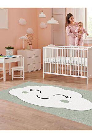 Sevimli Dulut Halısı Yıkanabilir Kaymaz Taban Bebek ve Çocuk Odası