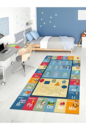 EğiticiHalı Yıkanabilir Kaymaz Taban Çocuk Odası