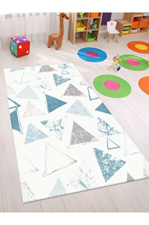 Pastel Tonlu Halı Yıkanabilir Kaymaz Taban Bebek ve Çocuk Odası