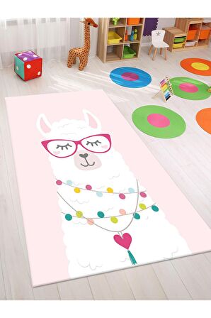 Sevimli Hayvan Halısı Yıkanabilir Kaymaz Taban Bebek ve Çocuk Odası