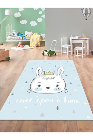 Sevimli Hayvan Halısı Yıkanabilir Kaymaz Taban Bebek ve Çocuk Odası