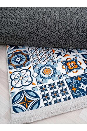 Dijital Baskılı Yıkanabilir Kaymaz Taban Salon ve Oturma Odası Halısı
