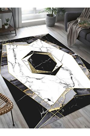 Dijital Baskılı Yıkanabilir Kaymaz Taban Salon ve Oturma Odası Halısı