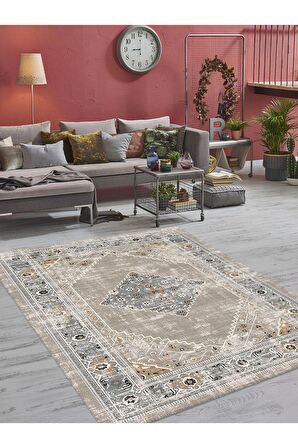 Dijital Baskılı Yıkanabilir Kaymaz Taban Salon ve Oturma Odası Halısı