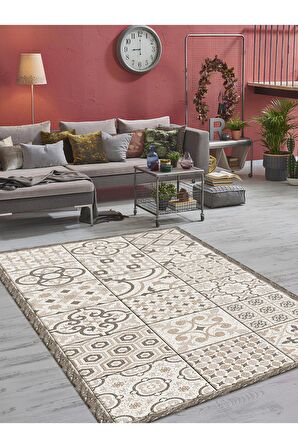 Dijital Baskılı Yıkanabilir Kaymaz Taban Salon ve Oturma Odası Halısı