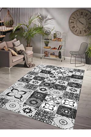 Dijital Baskılı Yıkanabilir Kaymaz Taban Salon ve Oturma Odası Halısı