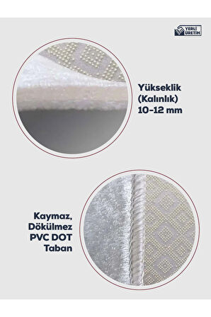 Dijital Baskılı Yıkanabilir Kaymaz Taban Salon ve Oturma Odası Halısı 6209H