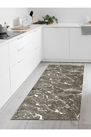 Makinede Yıkanabilir Kaymaz Taban Leke Tutmaz Dijital Baskı Mutfak Halısı