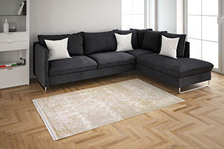 Artemis Halı Inspiration 00650D Bej Gold Vintage Bambu Halı
