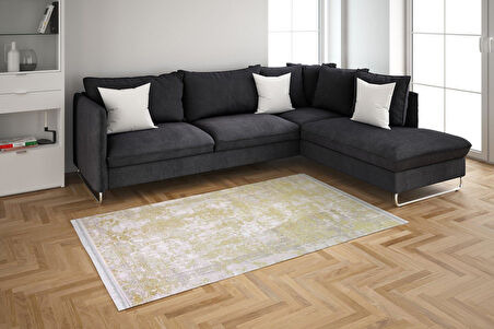 Artemis Halı Inspiration 00651D Bej Gold Vintage Bambu Halı