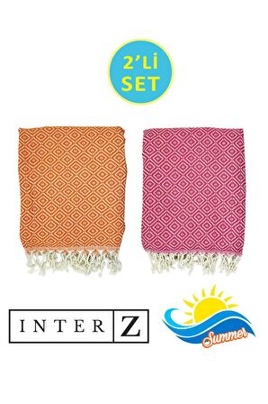 2'li Set Peştemal Plaj Havlusu , %100 Pamuk , Xxl 100x180cm, Bodrum