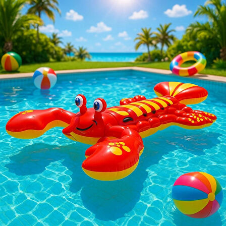 CrabbyFun Yengeç Şişme Deniz Yatağı-AquaCrab – Çocuklar İçin Yumuşak Dev-210CM