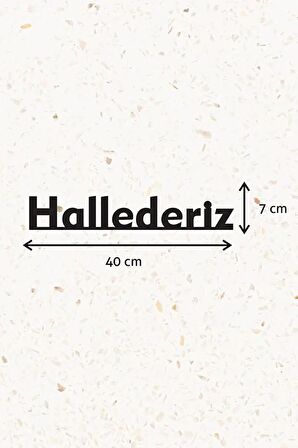 Ahşap Dekoratif Duvar Yazısı - Hallederiz