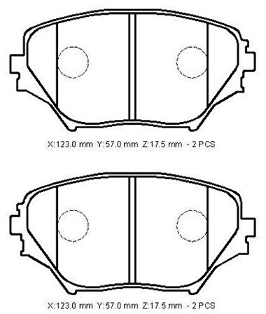 Ioto 10106-30201 Fren Balata Takımı Ön Sımlı Rav4 2000-2005