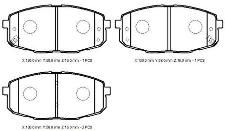 Ioto 10206-30201 Fren Balata Takımı Ön Sımlı I30 2007> Ceed 2007> Elantra 2009>