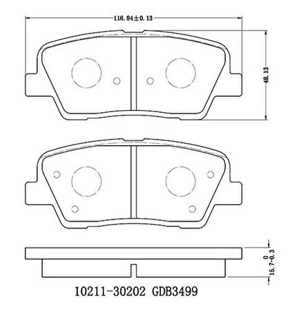 Ioto 10211-30202 Fren Balata Takımı Arka Sımlı Santa Fe 2006> Sorento 2007-2009 2.5 Crdı Ssangyong Kyron 2.0 2008> Rexton 2.7 2006>