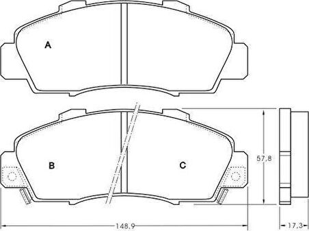 Ioto 10305-30205 Fren Balata Takımı Ön Sımlı Accord 1996-2002/Crv 1997> Hrv 1999>