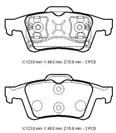 Ioto 10409-30204 Fren Balata Takımı Arka Sımlı Nıssan Prımera 2002> Mazda 3 2003> Opel Vectara C 2003> Ford Focus Iı-Iıı 2003-2015 Cmax 2003> Kuga 2008> Connect 2014> Volvo S40 2006> 2.0-2.5 Renault Laguna 2008> Latıtude III 2011>