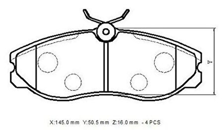 Ioto 10412-30201 Fren Balata Takımı Ön Sımlı Vanetta Ld23 1996> Terrano 93> Maverıck 93>