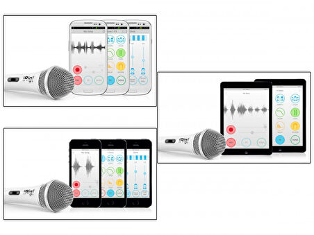 IK Multimedia iRig Voice White Karaoke Mikrofonu (iOS & Android)