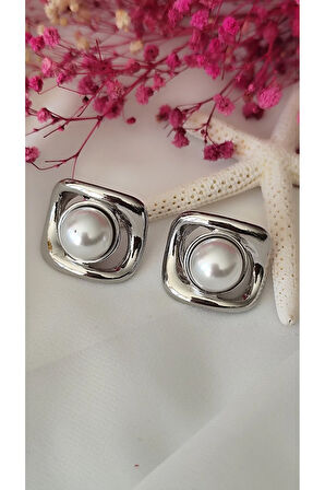 Yhpup Yeni Tasarım Incili Moda Silver Küpe