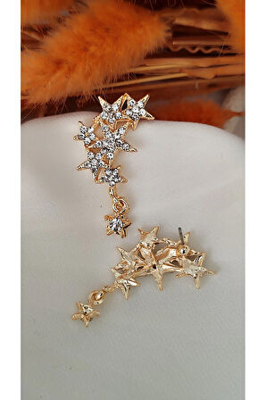 ZİRKON YILDIZ METAL GOLD KÜPE