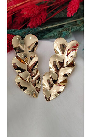 ÜÇ KALP SARKIT METAL GOLD KÜPE