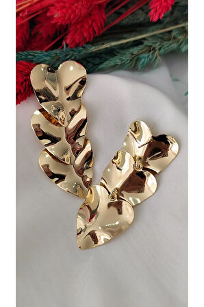 ÜÇ KALP SARKIT METAL GOLD KÜPE