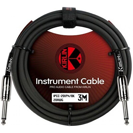 KIRLIN IPCC-201PN-3M-BK / 1/4\" MONO PLUG