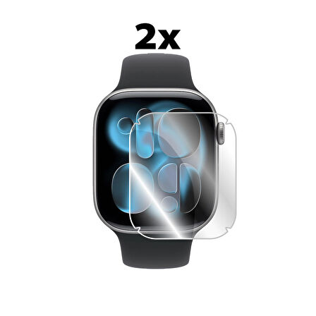 Apple Watch Series 11 (46 mm) Ile Uyumlu Hydrogel (İNCE TPU) Ekran Koruyucu (2 ADET)