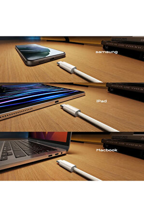 iPhone 16-16 Plus  16 Pro-16 Pro Max Type-C Şarj Kablosu Thunderbolt 4 (USB-C) HIZLI 60W