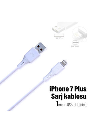 iPhone 7 Plus Şarj Kablosu  3.4A USB - Ligtning