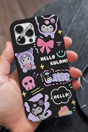 İphone 14 Pro Uyumlu Hello Kuromi Tasarımlı Premium Telefon Kılıfı