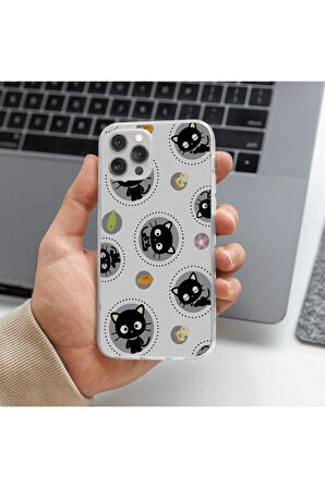 İphone 16 Plus Uyumlu Sevimli Kedi Tasarımlı Premium Şeffaf Telefon Kılıfı