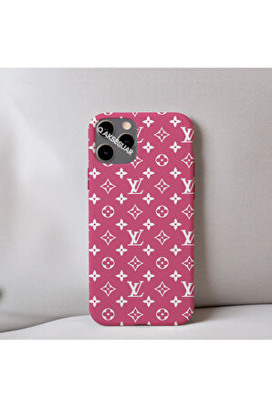 İphone 17 Uyumlu İçi Kadife LV Desenli Tasarım Telefon Kılıfı