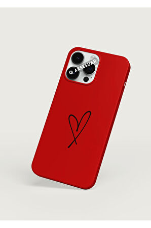 İphone XR Uyumlu Kalpli Basic Premium Telefon Kılıfı