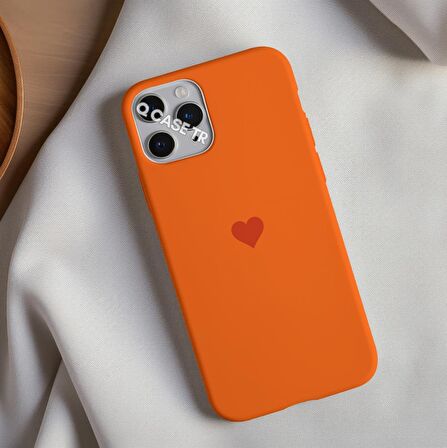 İphone XS Uyumlu Kalp Logolu Telefon Kılıfı