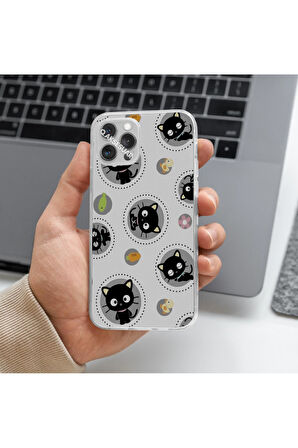İphone XS Max Uyumlu Sevimli Kedi Tasarımlı Premium Şeffaf Telefon Kılıfı