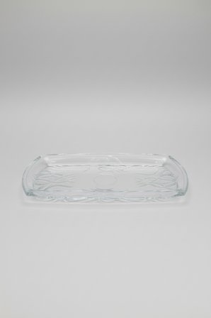 Cam Dikdörtgen Sunumluk Tabak 18x33 Cm – Şık Servis Ve Sunum