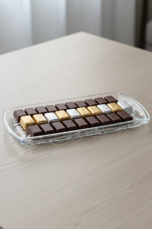 Cam Dikdörtgen Sunumluk Tabak 18x33 Cm – Şık Servis Ve Sunum